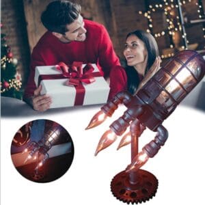 New Bazooka Flame Steampunk Rocket Home Decoration Light